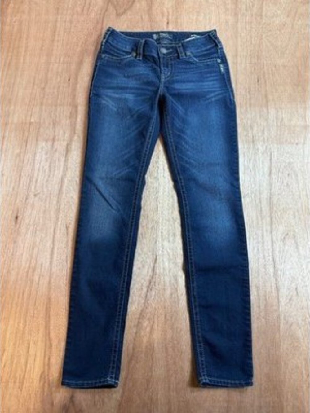 Silver Jeans Suki Mid Super Skinny Dark Wash Stretch Jeans 27 x 31
